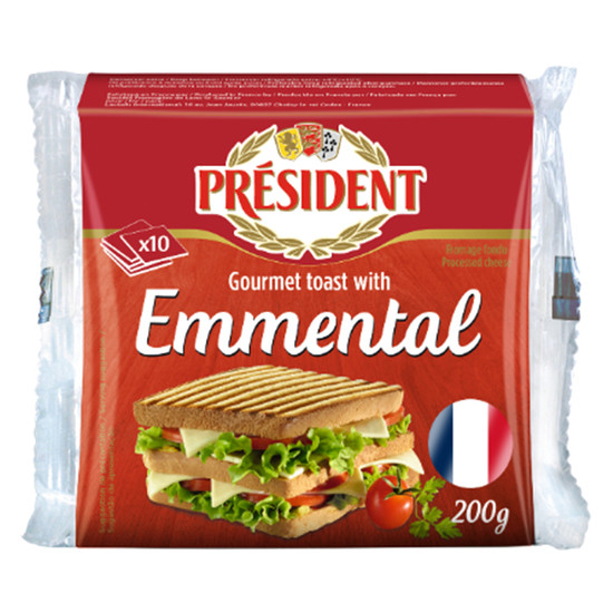 總統牌土司愛曼塔切片乾酪 200g(10入)