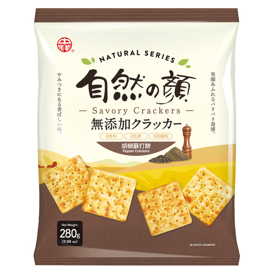 自然の顏-胡椒蘇打餅乾 280g