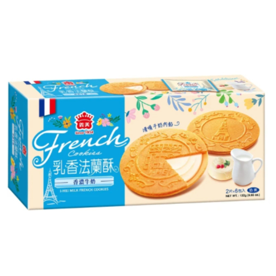 義美法蘭酥-牛奶 132g