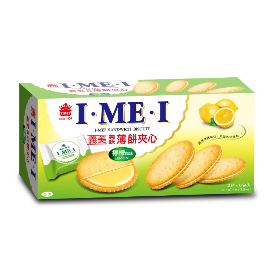 義美美味薄餅夾心-檸檬 144g