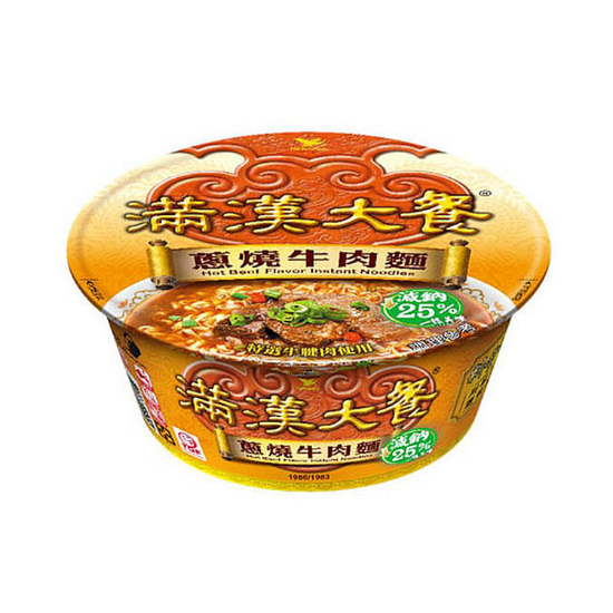 滿漢大餐碗麵-蔥燒牛肉麵(減鈉) 192g