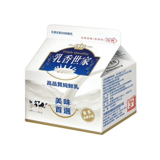 乳香世家高品質純鮮乳 220ml