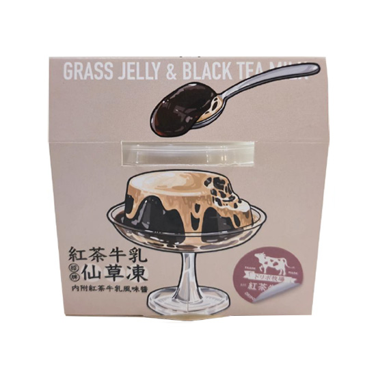 鮮芋仙紅茶牛乳仙草凍 210g+紅茶牛乳風味醬15ml