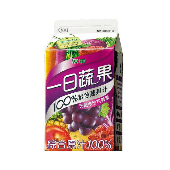 波蜜一日蔬果100%紫色蔬果汁 400ml