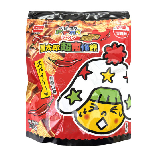 星太郎超寬條餅-勁辣口味(特盛夾鏈包) 230g