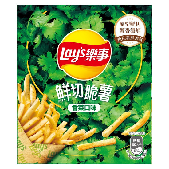 Lay’s樂事鮮切脆薯-香菜口味 72g