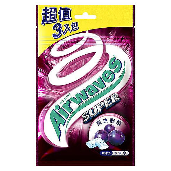 AIRWAVES SUPER極酷嗆涼口香糖-紫冰野莓 109.2g