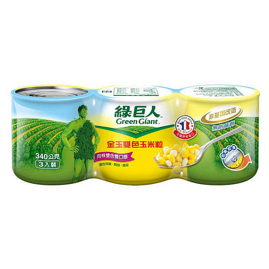 綠巨人金玉雙色玉米粒(易開罐) 340gx3入