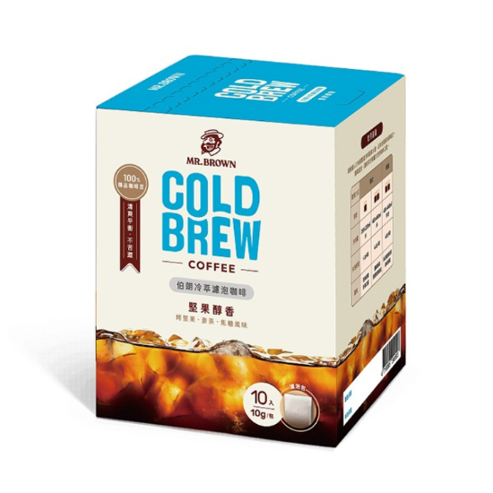 伯朗冷萃濾泡咖啡-堅果醇香風味 10g*10入