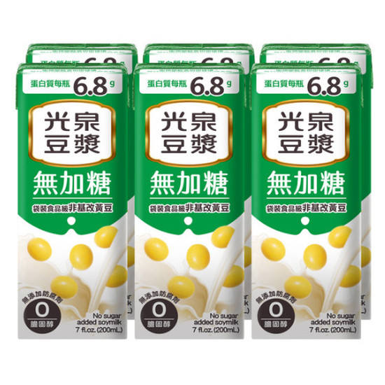 光泉豆漿-無加糖 200ml*6入