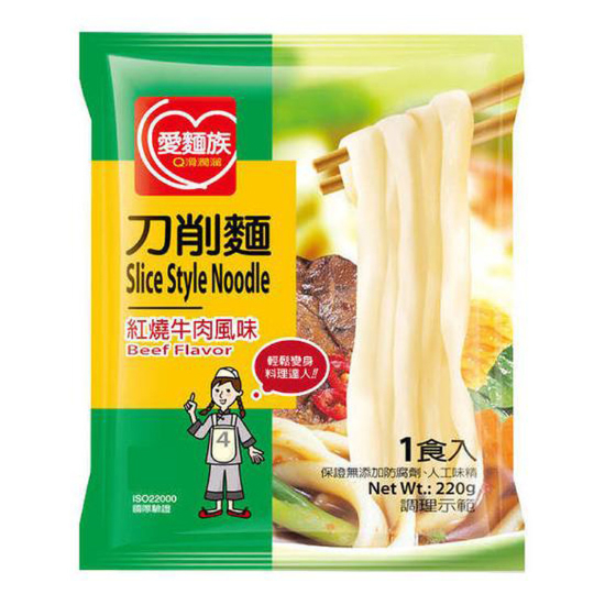 愛麵族刀削麵-紅燒牛肉風味 220g