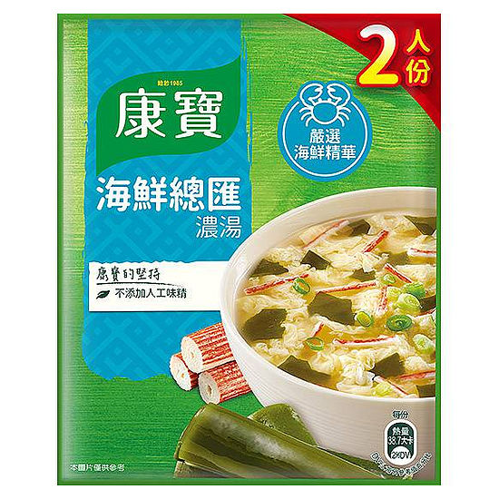 康寶2人份濃湯-自然原味海鮮總匯 22.7g*3入
