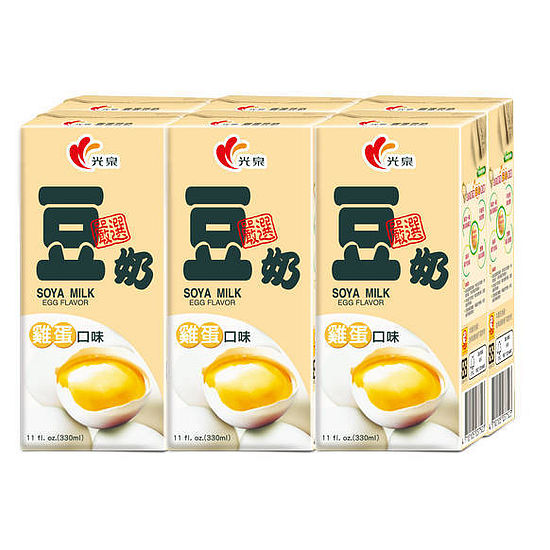 光泉豆奶-雞蛋口味 330mlx6
