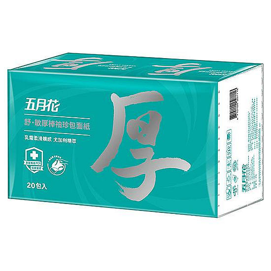 五月花舒.敏厚棒四層袖珍包面紙 8抽*20包