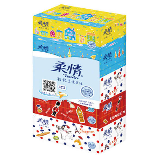 柔情保濕感盒裝面紙 200抽*5盒