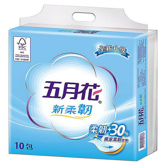 五月花新柔韌抽取式衛生紙 110抽*10包