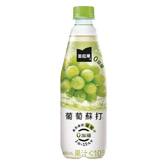 美粒果零加糖葡萄蘇打 500ml