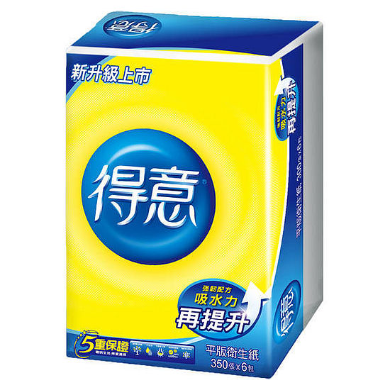 得意平版衛生紙 350張*6包