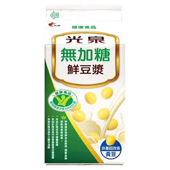 光泉無加糖鮮豆漿 400ml