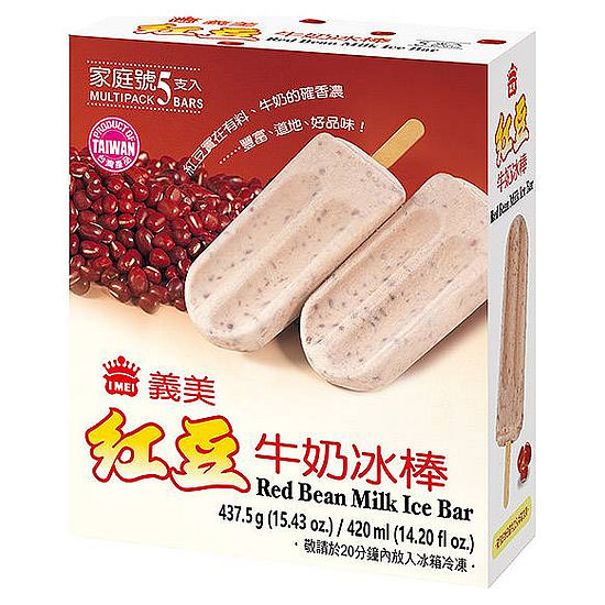 義美牛奶冰棒-紅豆 87.5gx5入