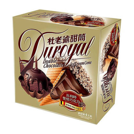 杜老爺甜筒-比利時雙倍巧克力冰淇淋 86gx4入