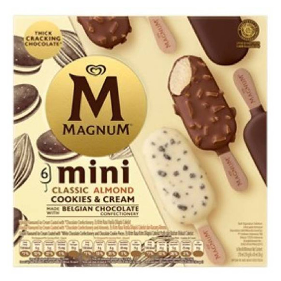 MAGNUM MINI比利時白黑雙巧雪糕組 216g(36g*6入)
