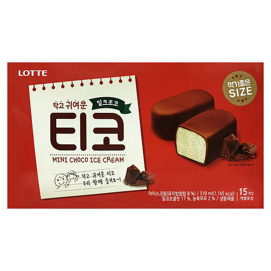 LOTTE Tico可可脆皮香草雪糕-原味 342g