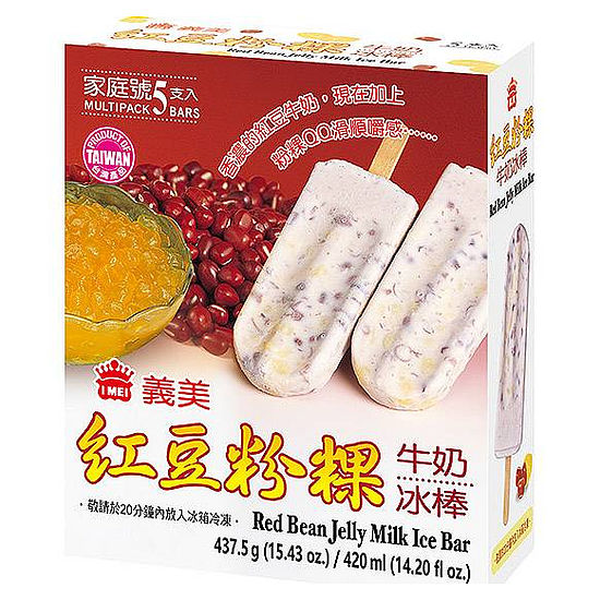 義美紅豆粉粿牛奶冰棒 87.5gx5入