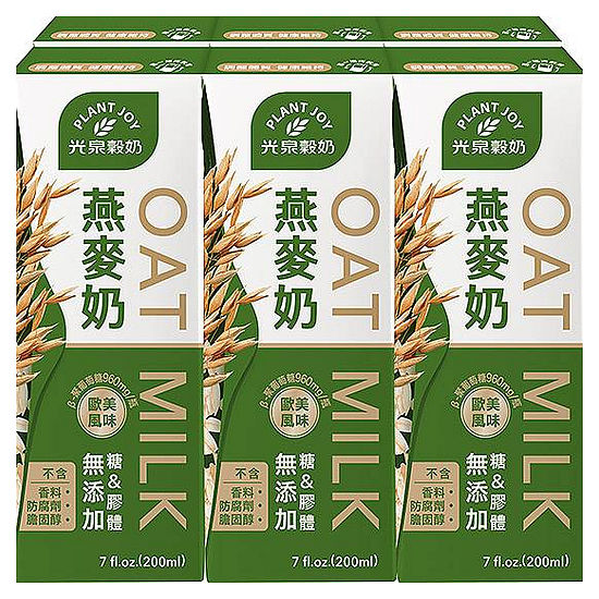 光泉穀奶OAT燕麥奶 200ml*6入