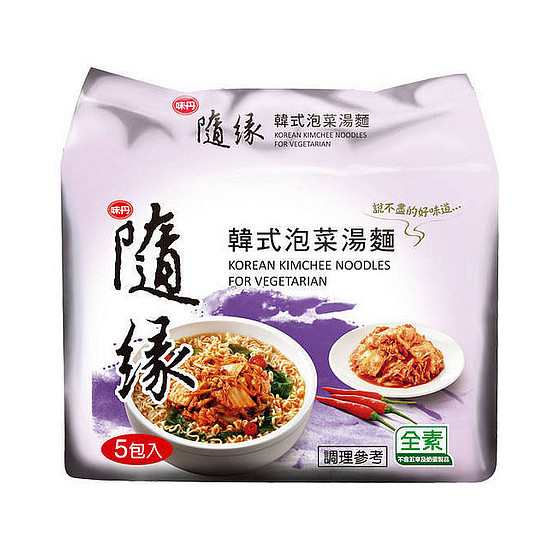 味丹隨緣袋麵-韓式泡菜湯麵 75g*5入