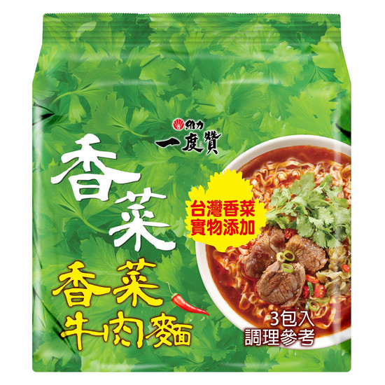 維力一度贊袋麵-香菜牛肉麵 185g*3入