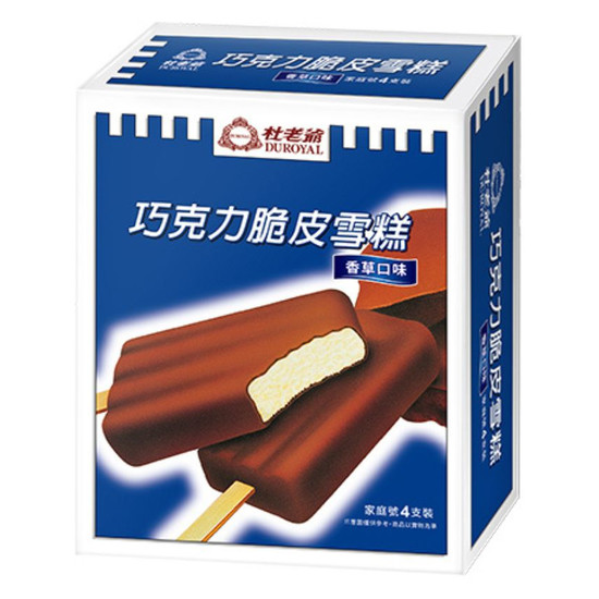 杜老爺巧克力脆皮雪糕香草口味 82g*4入