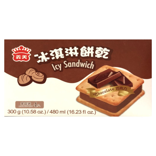 義美冰淇淋餅乾-巧克力 75gx4入