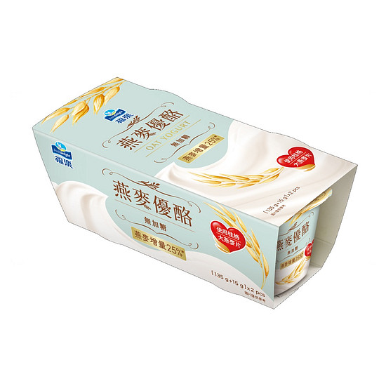 福樂燕麥無加糖優酪 135g*2入