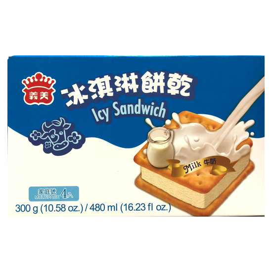義美冰淇淋餅乾-牛奶 75gx4入