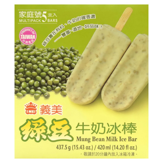義美綠豆牛奶冰棒 87.5g*5入