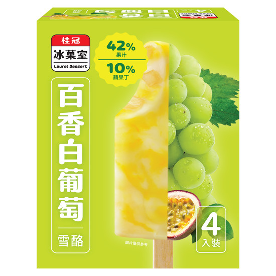 桂冠冰菓室百香白葡萄雪酪 80g*4入