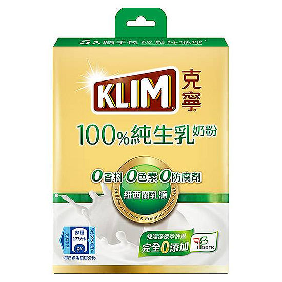 克寧100%純生乳奶粉隨手包 180g(36g*5入)