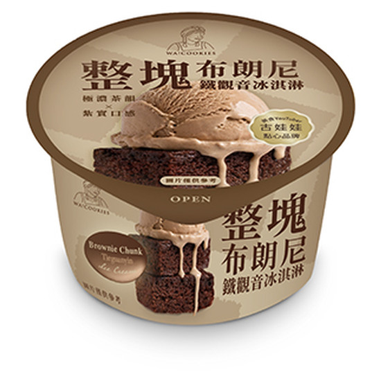 WA!COOKIES整塊布朗尼鐵觀音冰淇淋 85g*4入