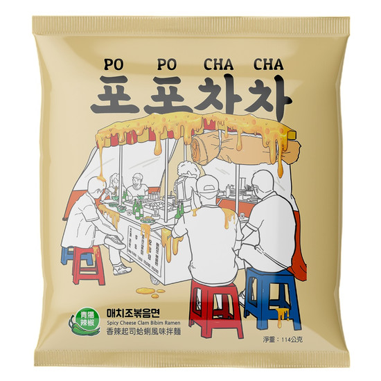 POPOCHACHA拌麵包麵-香辣起司蛤蜊風味 114g