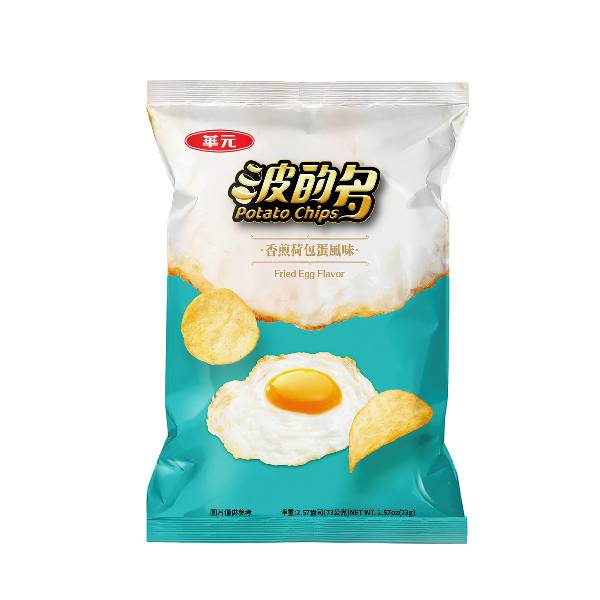 【分批取】華元波的多洋芋片-香煎荷包蛋風味 73g