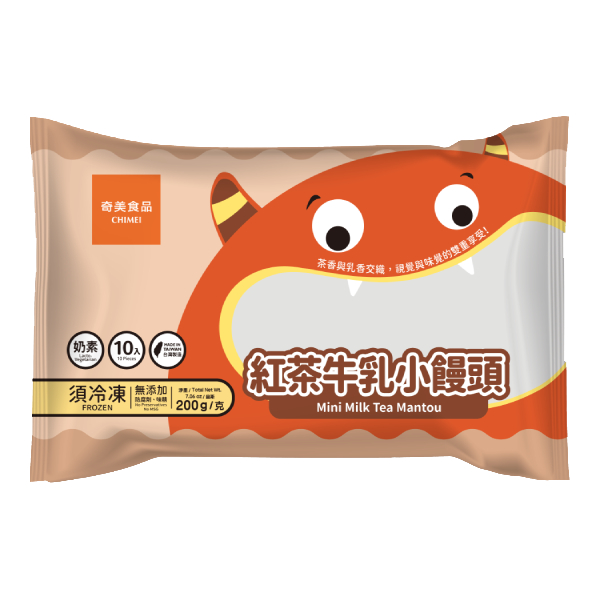【分批取】奇美紅茶牛乳小饅頭(奶素) 200g(10入裝)