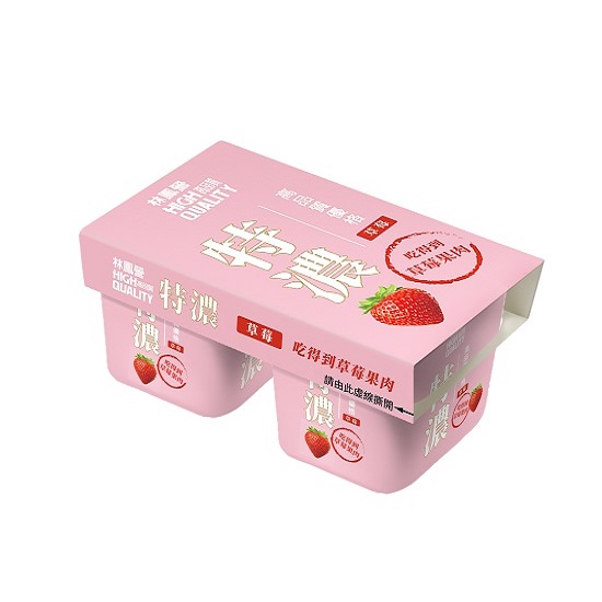 林鳳營特濃重乳優格-草莓 120g*2杯