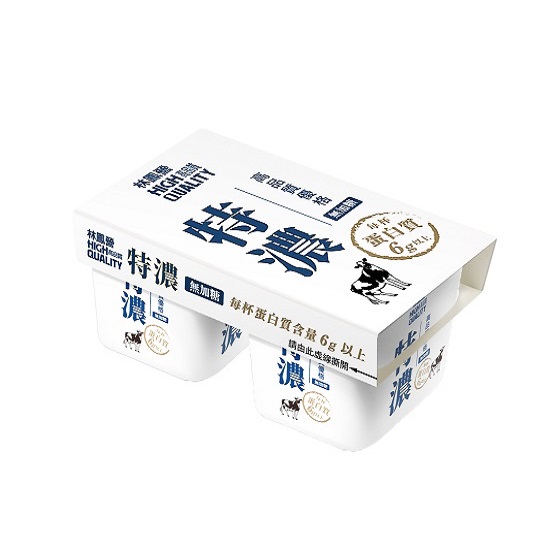 林鳳營特濃重乳優格-無加糖 120g*2杯
