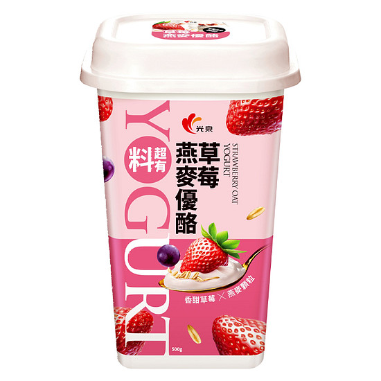 光泉頂級草莓燕麥優酪 500g