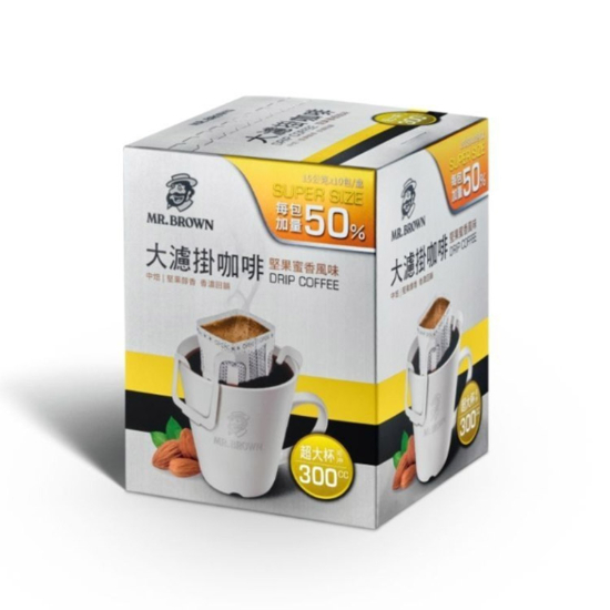 伯朗大濾掛咖啡-堅果蜜香風味 15g*10入