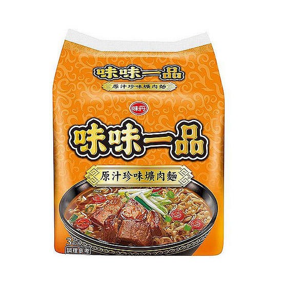 味味一品袋麵-原汁珍味爌肉 190g*3入