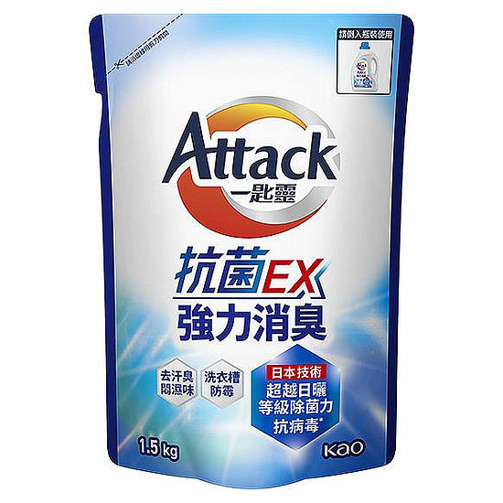 一匙靈抗菌EX強力消臭洗衣精 補充包 1.5kg
