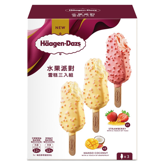 Haagen-Dazs水果派對雪糕三入組 240ml