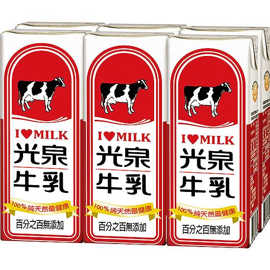 光泉純100%保久乳 200mlx6入